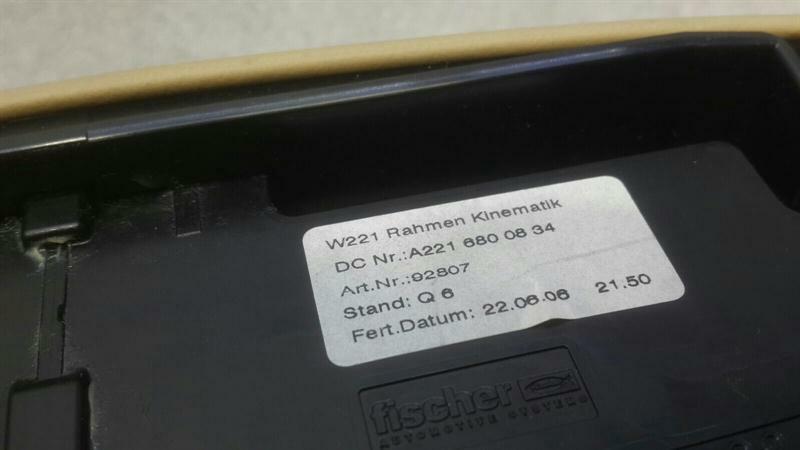Mercedes S600 W221 Kinematic Cover A2216800834 Front Bezel Designo Beige