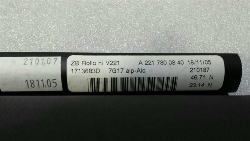 Mercedes S-Class W221 Sunroof Roller Blind Set A2217800840 Sliding Sunroof Cladding