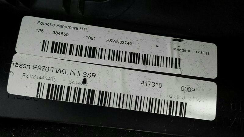 Porsche Panamera 970 Card Rear Left 970555913137J0 Door Panel Rear Left