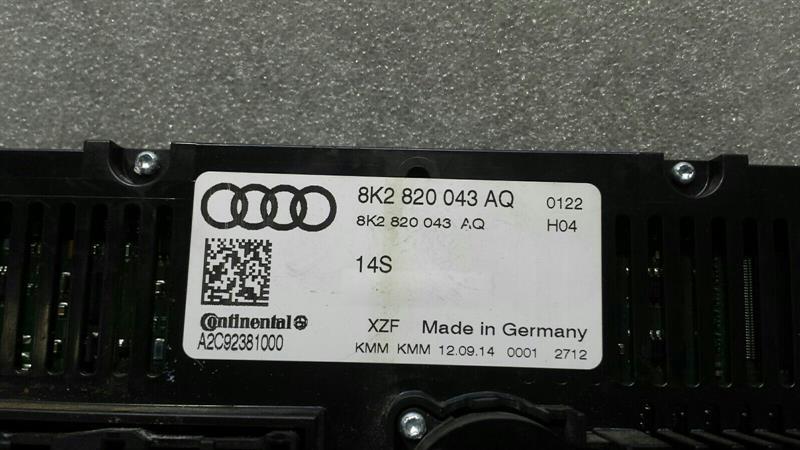 Audi A4 8K RHD Car Climate Control 8K2820043AQ Right Handlebar