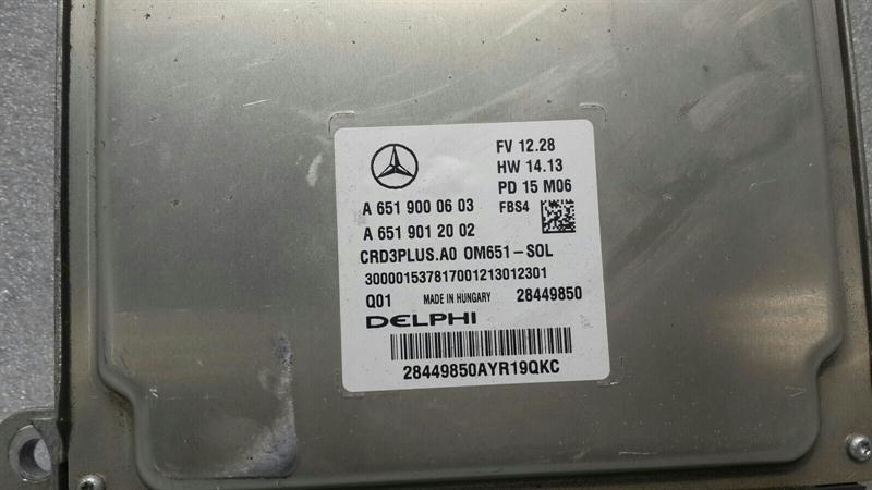 Mercedes C Class W205 Engine ECU A6519000603 Engine Control Unit OM651 Diesel