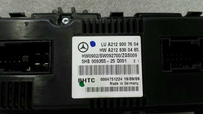 Mercedes E Class W212 Car Climate Control Switch A2129007604 Climate Control Panel
