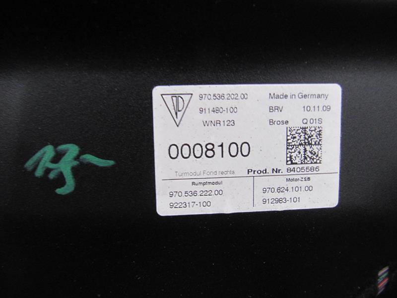 Porsche Panamera 970 door frame rear right 97053622203 rear right door casing