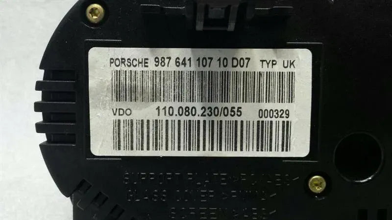 Porsche Boxster 987 Instrument Cluster 98764110710 Speedometer MPH Manual