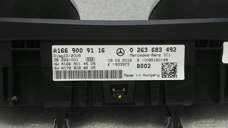 Mercedes GLS X166 Instrument Cluster A1669009116 Speedometer MPH Diesel 350 CDI