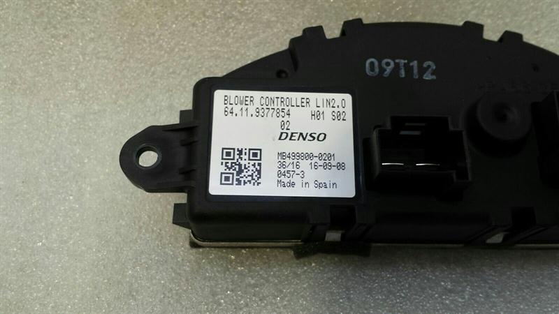 Mini Cooper F56 Heater Resistor 9377854 Blower Regulator Knob