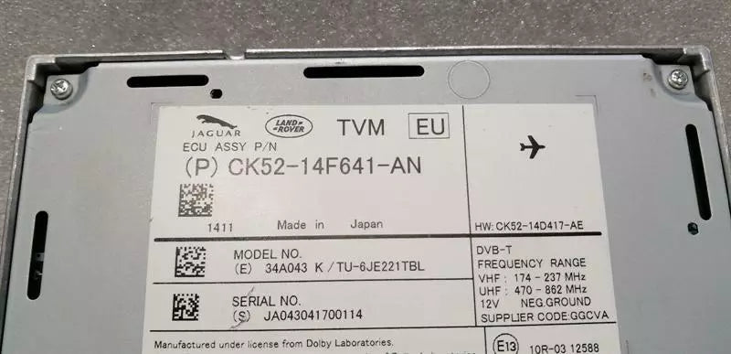 LAND ROVER RANGE ROVER EVOQUE TV Tuner Module CK52-14F641-AN Control Unit TVM