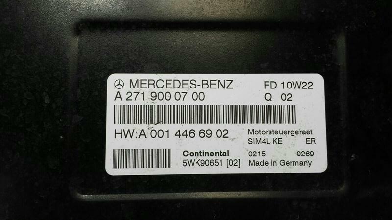 Mercedes SLK R171 Engine ECU A2719000700 Engine Control Unit Compressor M271 SLK200