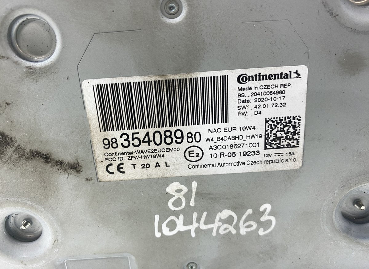 A3C0186271001 Radio PEUGEOT 508 II (F3_, FB_, FH_) (09.18-)