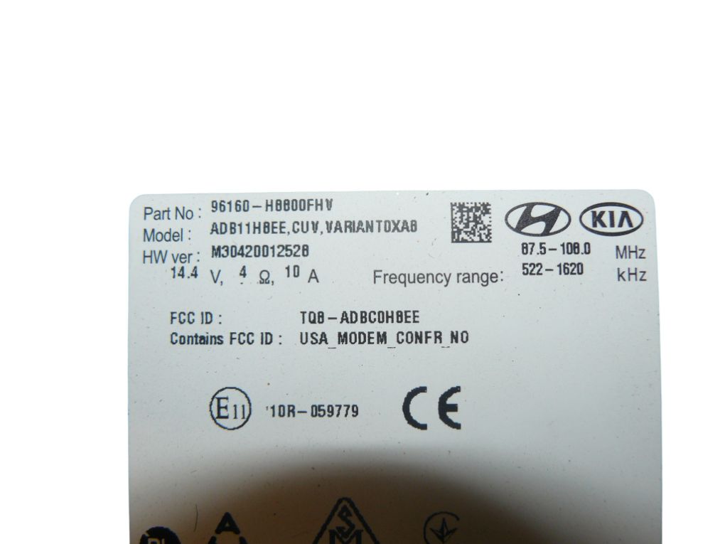 96160H8800FHV Radio KIA STONIC (YB) (2017-)