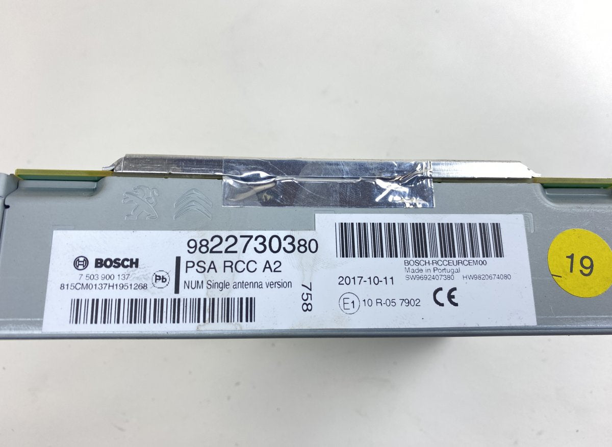 7503900137 Radio PEUGEOT EXPERT / TRAVELLER (2016-)