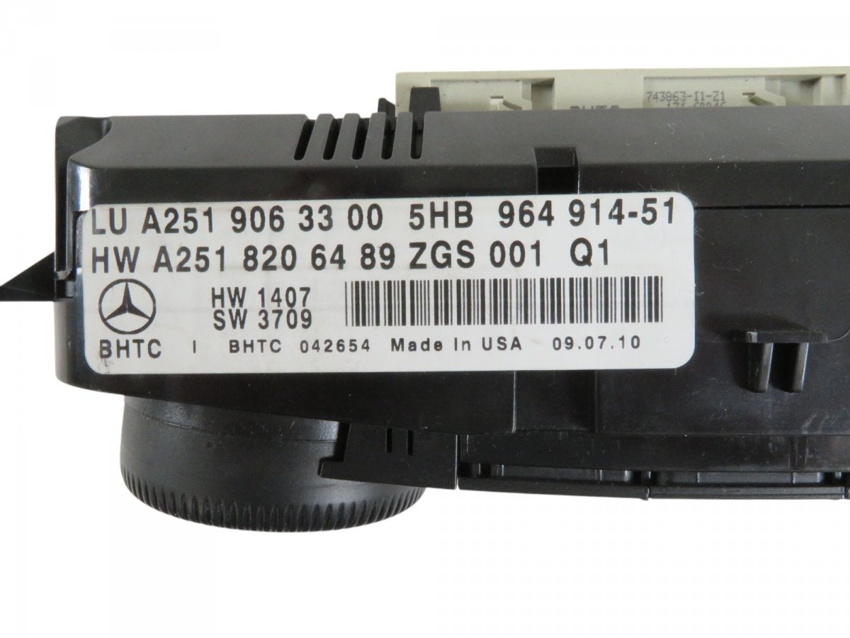 A2519063300 A2519063300 Heater control panel MERCEDES-BENZ R-CLASS (W251) (2006-2013)