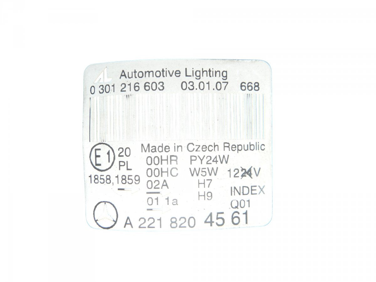 2218204561 0301216603 Headlight left MERCEDES-BENZ S-CLASS (W221) (2005-2013)