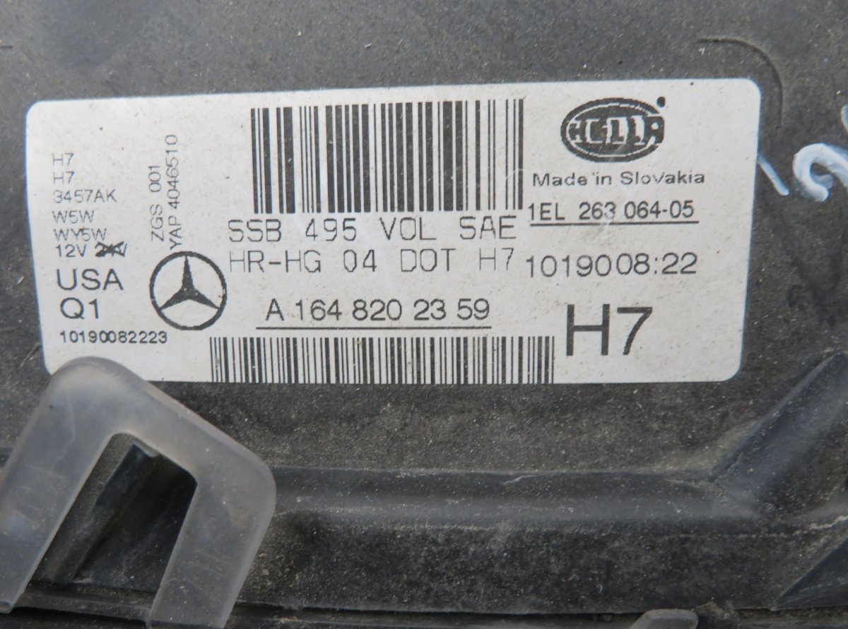 A1648202359 Headlight left MERCEDES-BENZ ML-CLASS (W164) (2005-2011)
