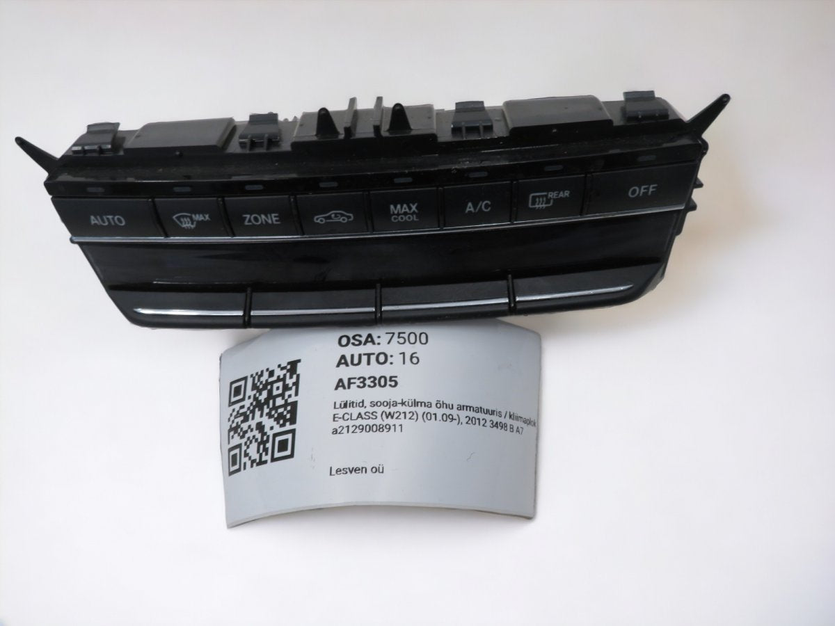 A2129008911 A2129003014 2129003014 Heater control panel MERCEDES-BENZ E-CLASS (W212) (2009-2016)
