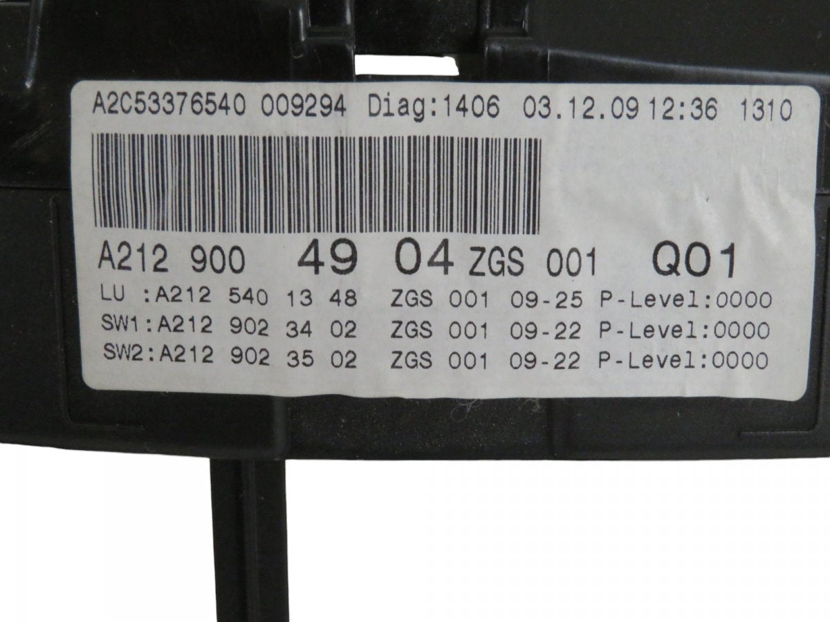 A2129004904 A2125401348 A2129023402 A2129023502 A2129004904 Instrument Cluster MERCEDES-BENZ E-CLASS (W212) (2009-2016)