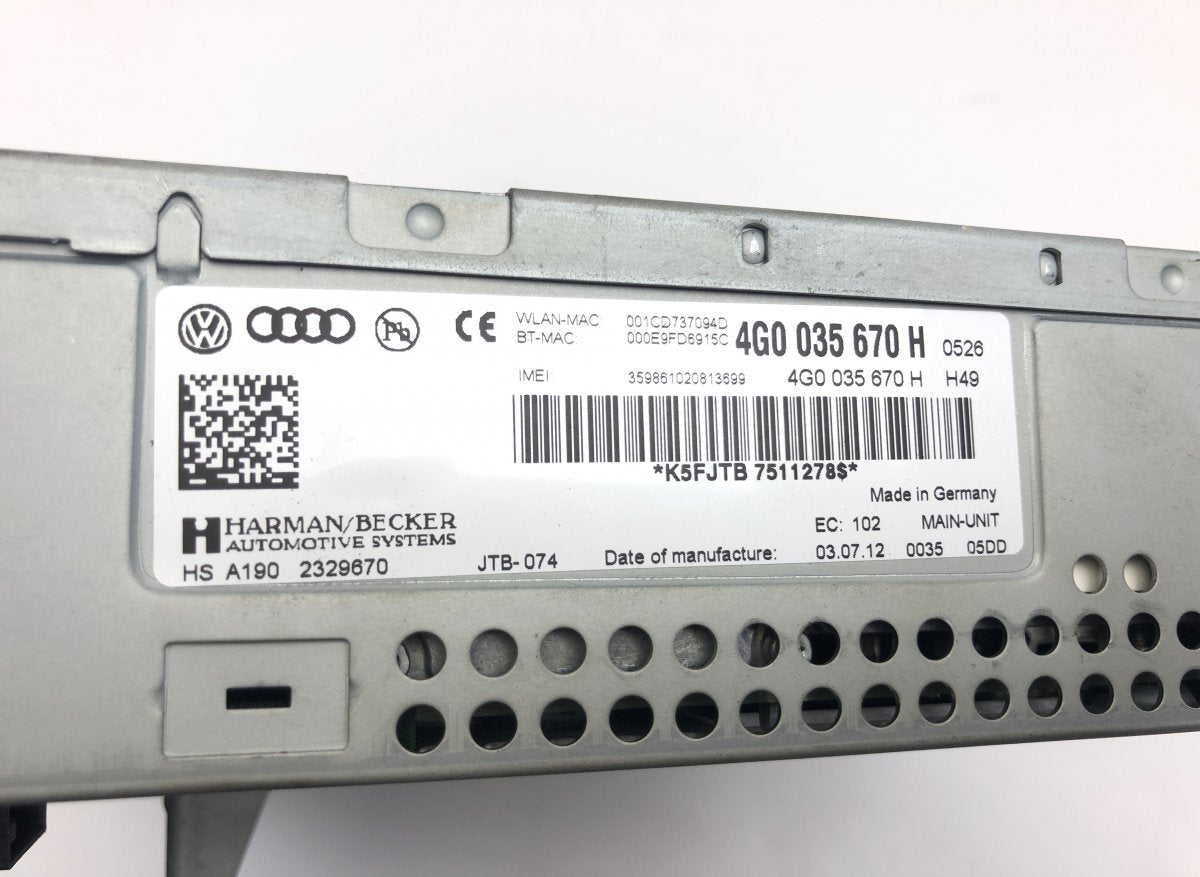 4G0035670J Radio AUDI A6 / A6 ALLROAD (C7, 4G) (2010-2018)