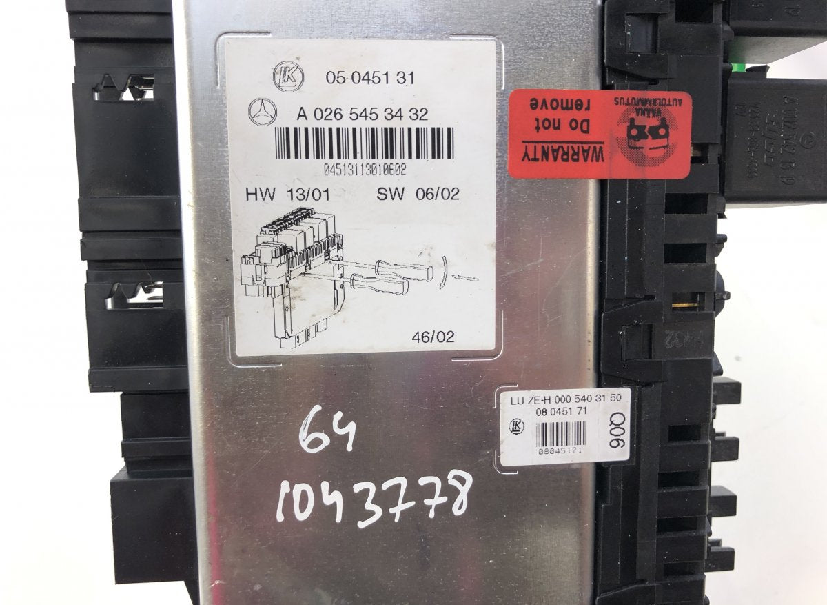 05045139 05045135 05045131 Fuse box MERCEDES-BENZ SL-CLASS (R230) (2001-2012)