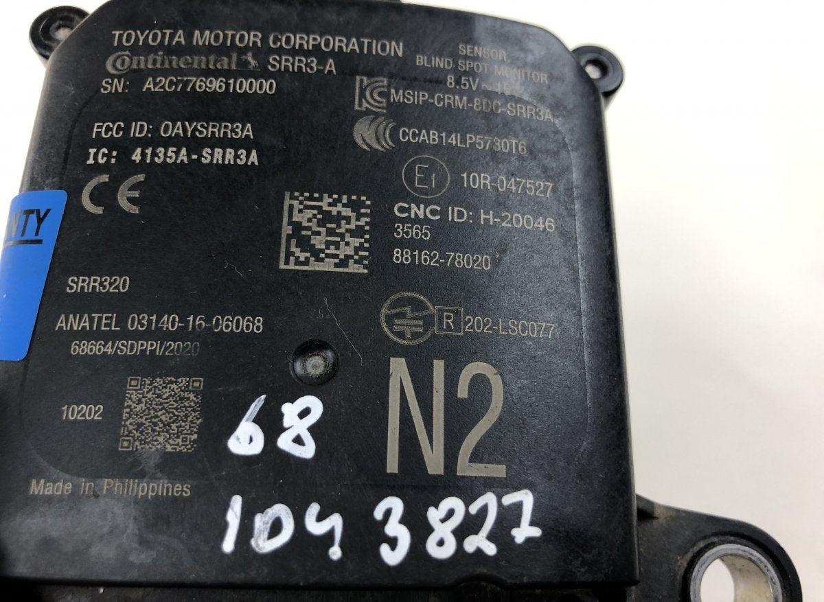 A2C7769610000 8816278020 BLIND SPOT radar sensor LEXUS NX I (AZ10) (2014-2021)
