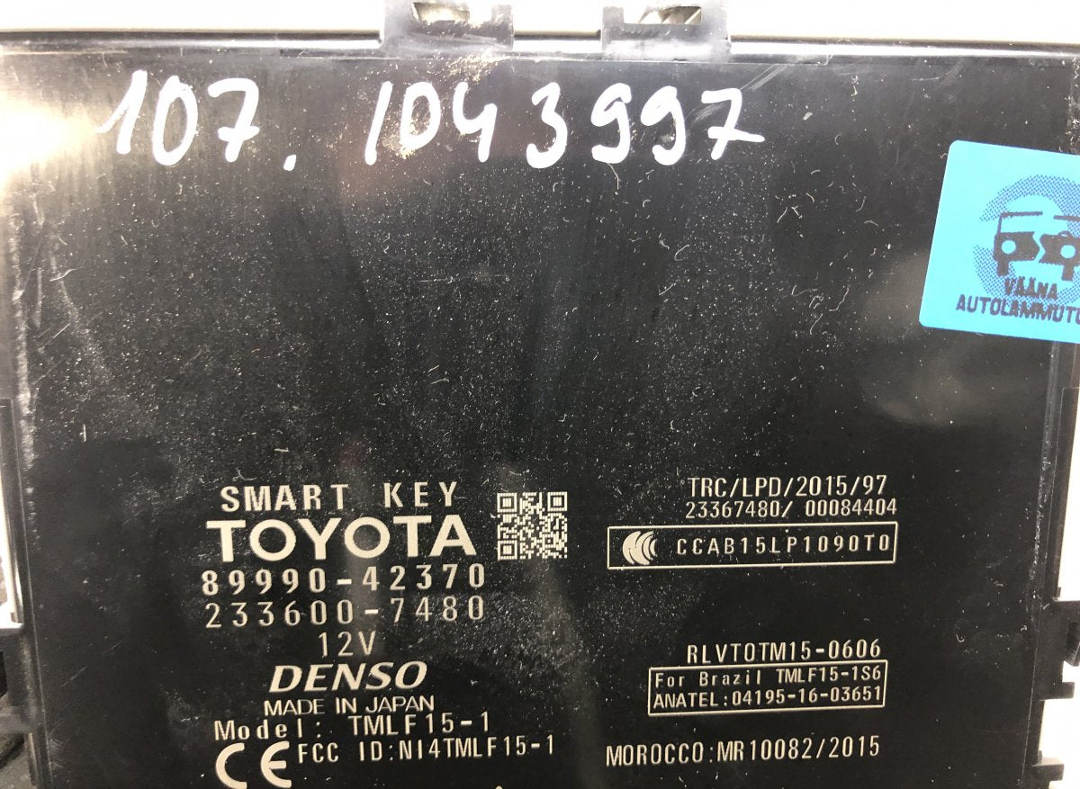 2336007480 233600-7480 KEYLESS GO control unit TOYOTA RAV 4 V (XA50) (2018-)