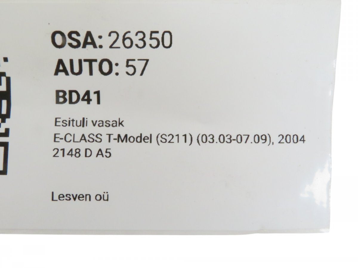 A2118201361 Headlight left MERCEDES-BENZ E-CLASS (W211) (2002-2009)