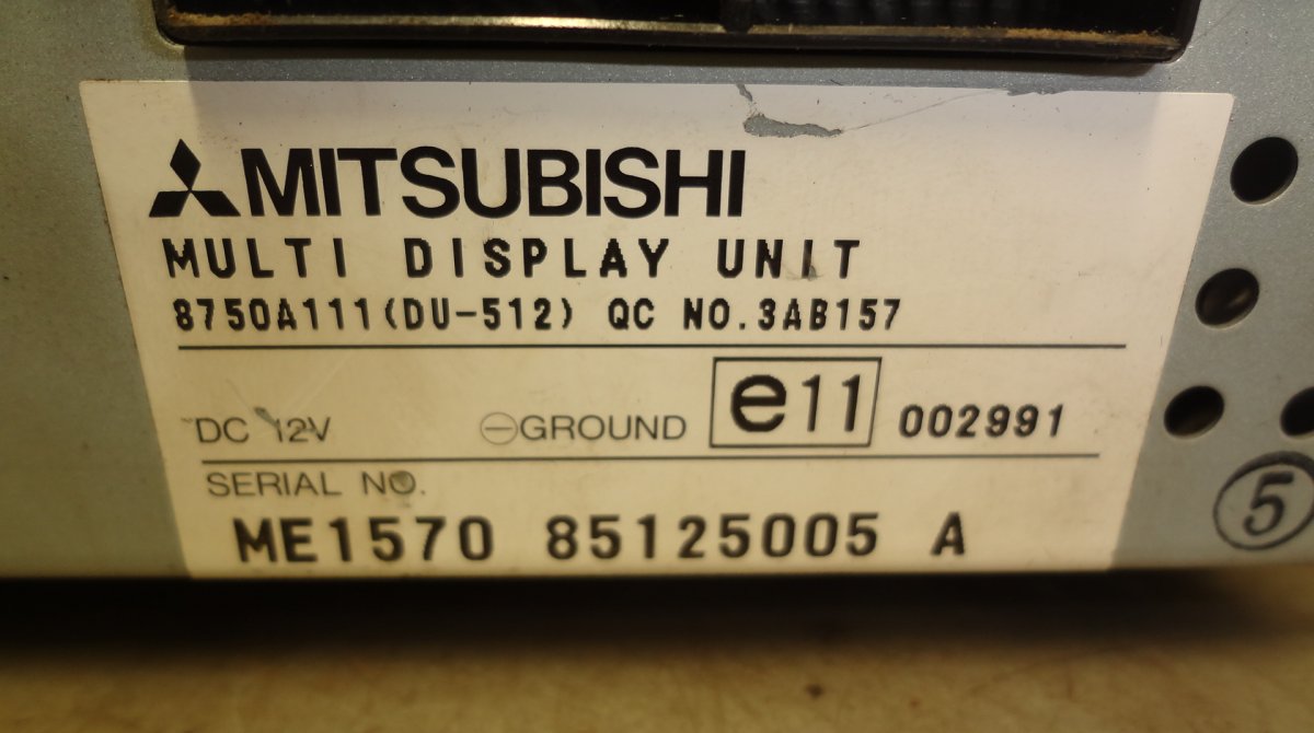 85125005A Dash screen MITSUBISHI GRANDIS II (NA_W) (2003-2011)