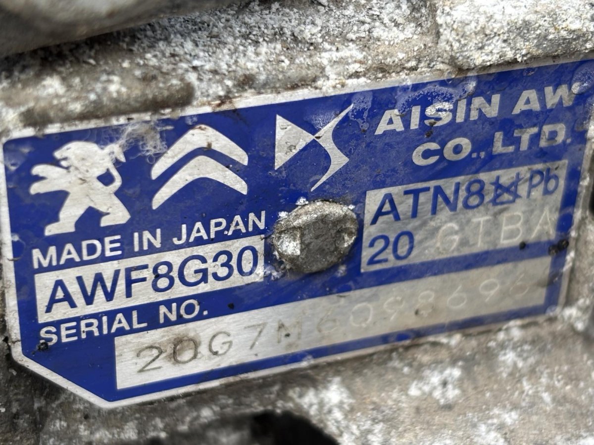 AWF8BG30 9838183380 Gearbox PEUGEOT 508 II (F3_, FB_, FH_) (09.18-)
