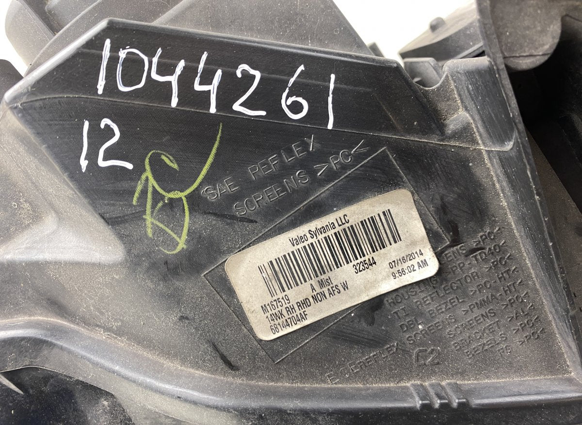 68144704AF Headlight right JEEP GRAND CHEROKEE IV (WK, WK2) (2010-2021)