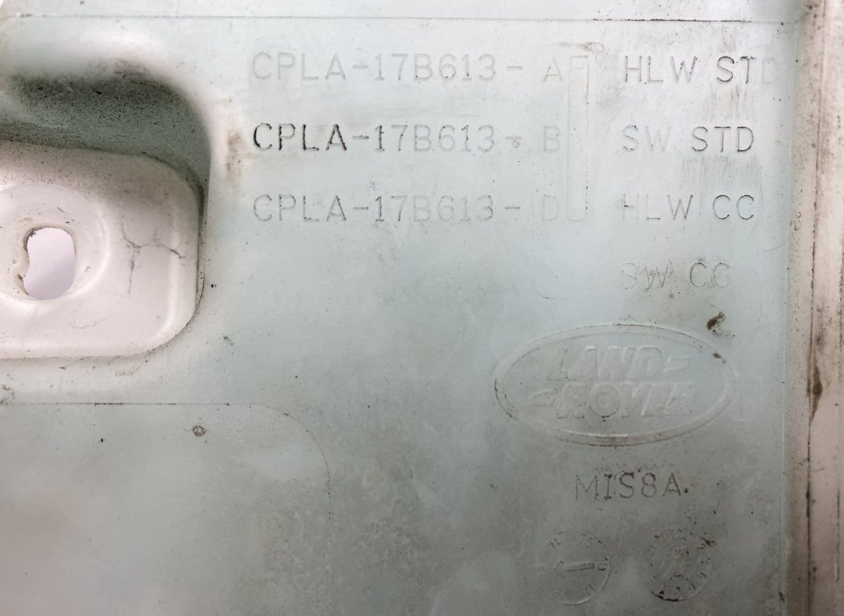 LR110607 Window washer reservoir LAND ROVER RANGE ROVER IV (LG/L405) (2012-2021)