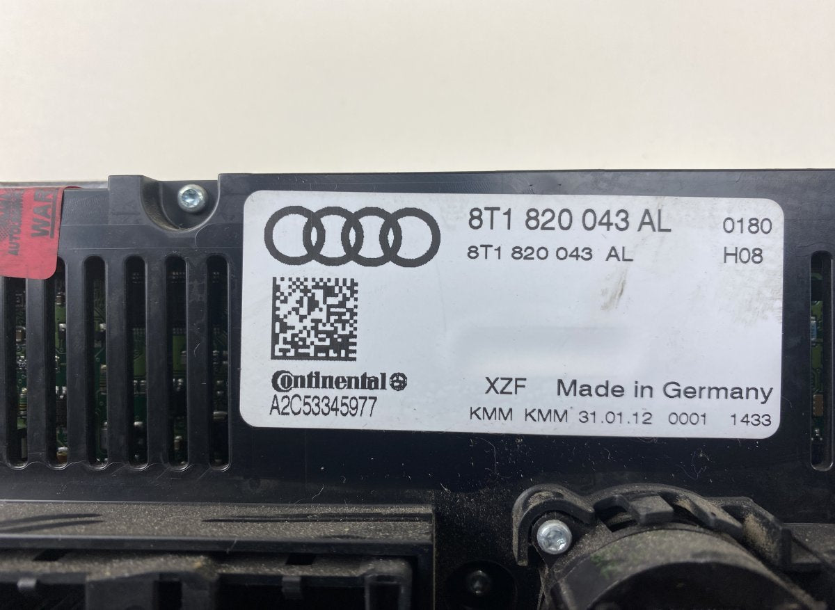 A2C53345977 Heater control panel AUDI Q5 (8R) (2008-2016)
