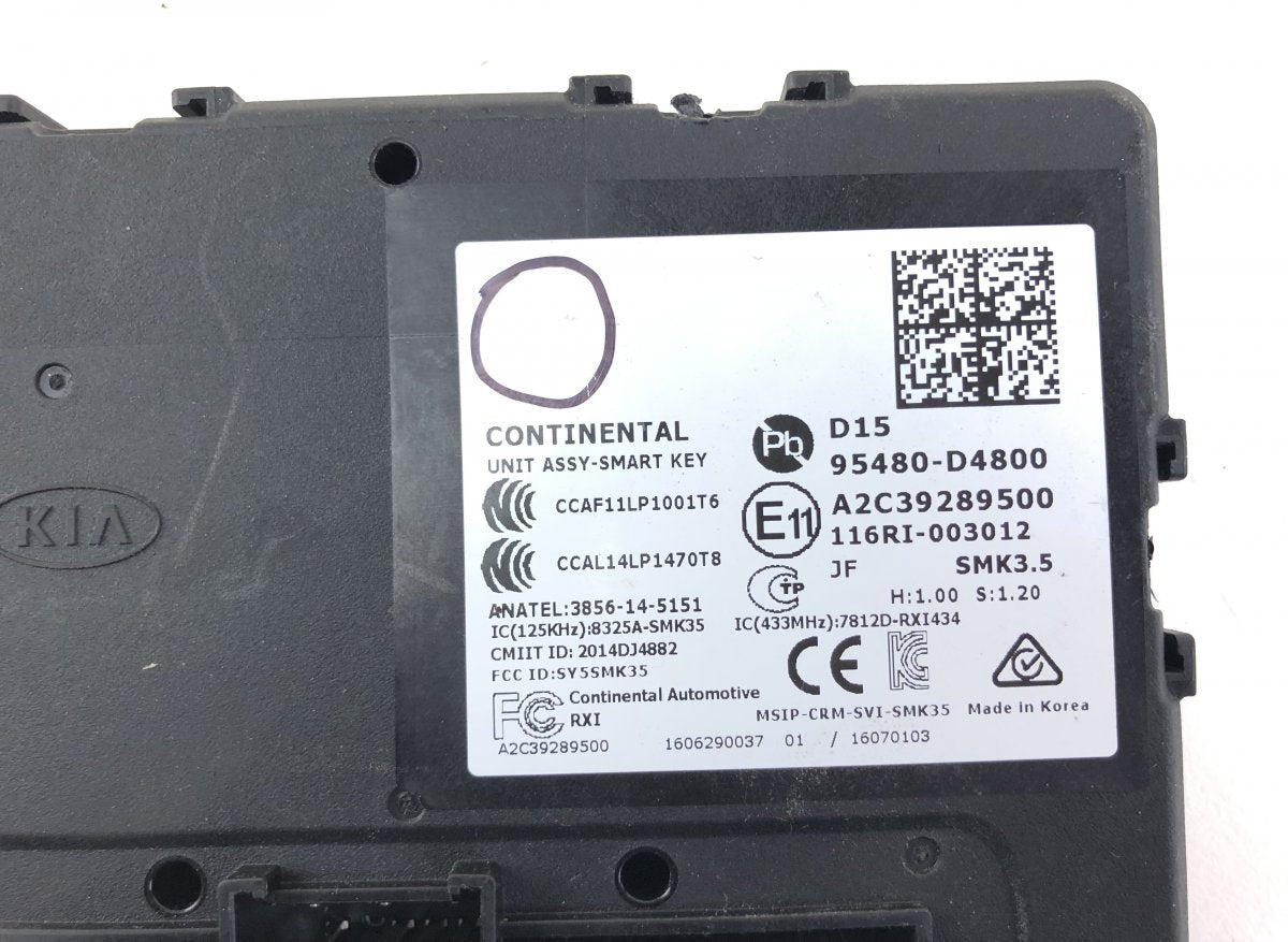 95480D4800 KEYLESS GO control unit KIA OPTIMA IV (JF) (2015-2020)