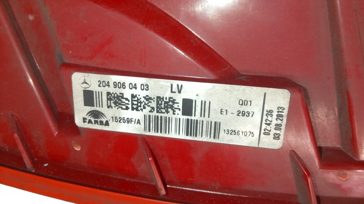 132561075 Tail light left MERCEDES-BENZ C-CLASS (W204) (2007-2013)