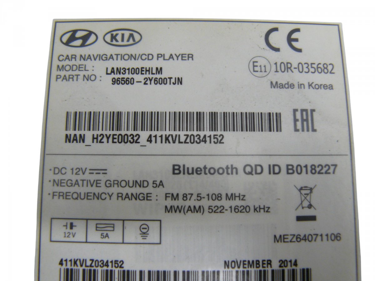 965602Y600TJN Radio HYUNDAI TUCSON II / ix35 I (LM) (2009-2017)