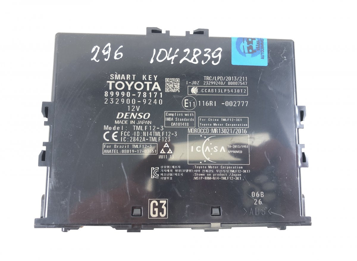 2329009240 232900-9240 KEYLESS GO control unit LEXUS NX I (AZ10) (2014-2021)