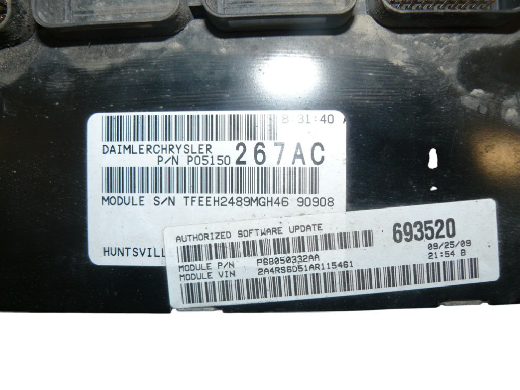P05150267AC Gearbox Control Unit CHRYSLER VOYAGER V (RT) (2007-2016)