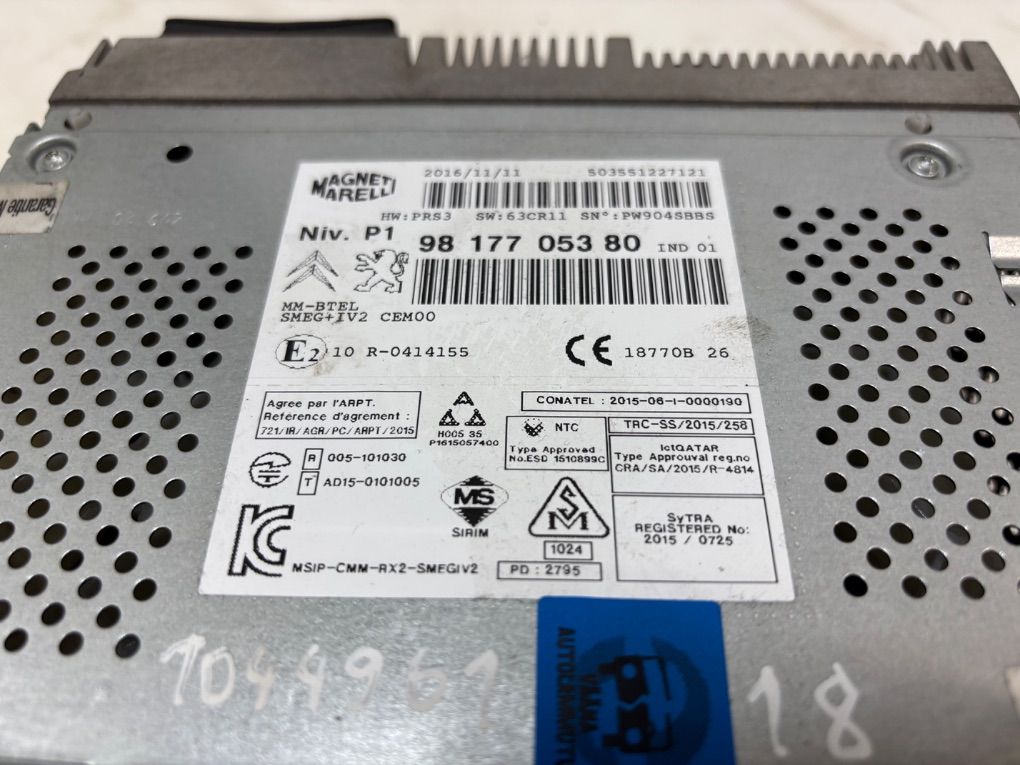 9817705380 Radio CITROËN C4 II (B7) (2009-2018)