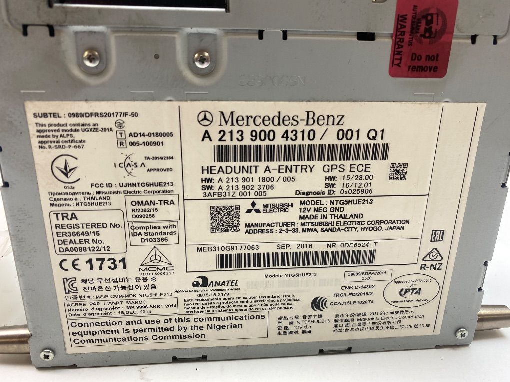 NTG5HUE213 Radio tuner MERCEDES-BENZ E-CLASS (W213) (2016-2023)