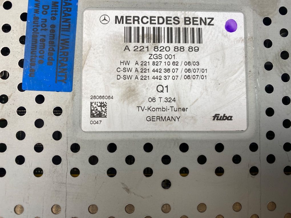 A2218701989 TV - Receiver (Tuner) MERCEDES-BENZ S-CLASS (W221) (2005-2013)