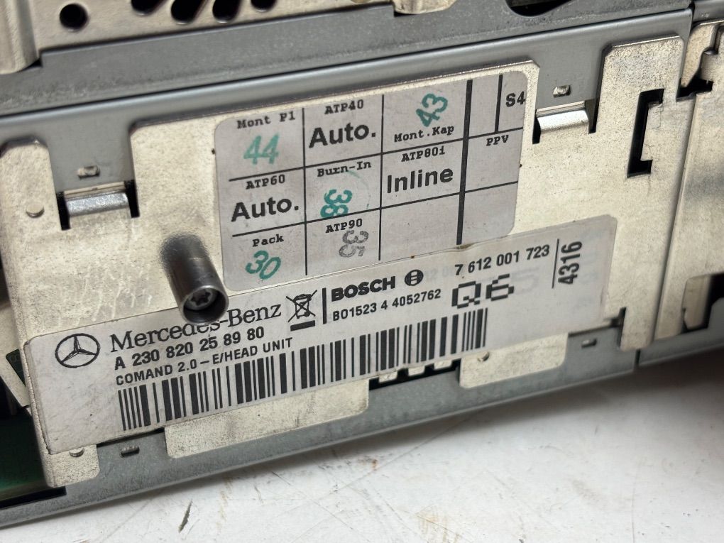 7612001523 8618001514 7612001723 Radio MERCEDES-BENZ SL-CLASS (R230) (2001-2012)
