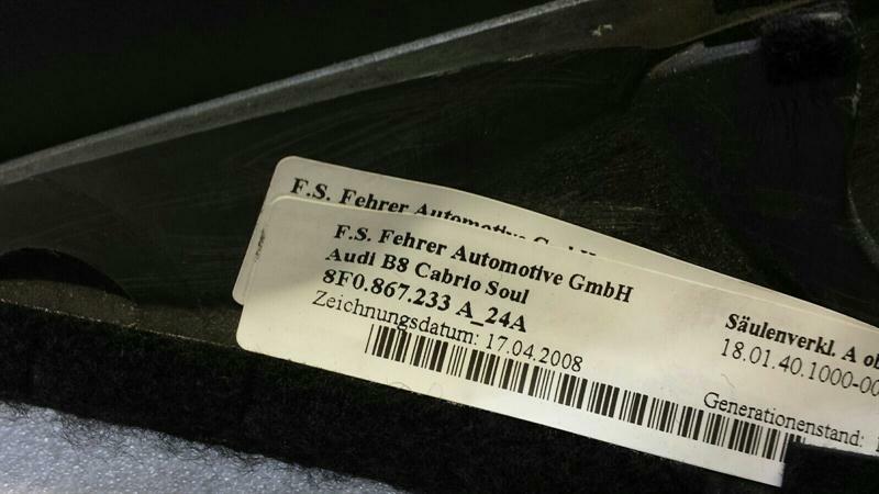 Audi S5 8T a Post Covers Set 8F0867233A A Willow Cover Set Black