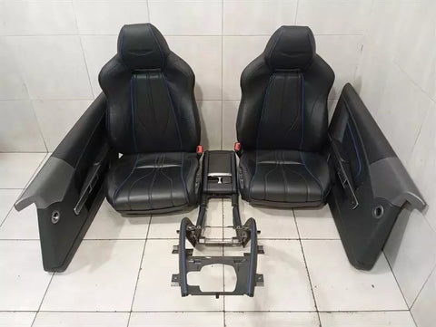 ASTON MARTIN CURVE MK2 2011-2012 SPORT SEATS HEATED BLUE BLACK LEATHER SEATS