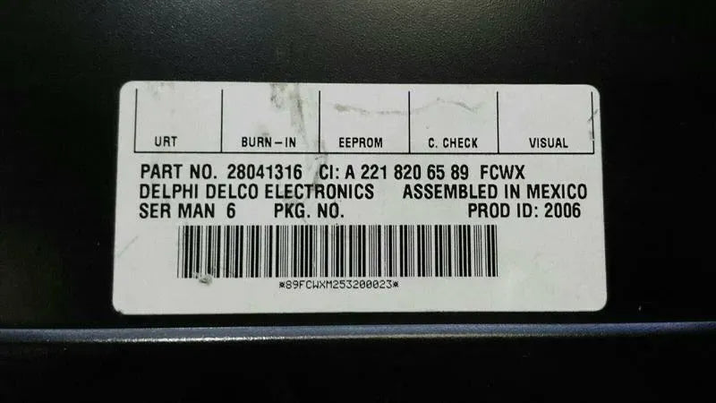 Mercedes S-Class W221 Sirius Radio Receiver A2218206589 ECU