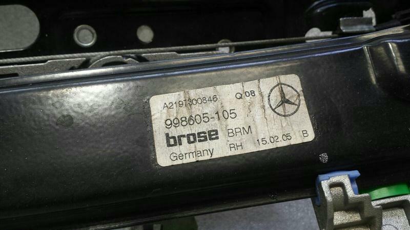 Mercedes CLS W219 RRH Door Winder A2197300846 Window Regulator Rear Right