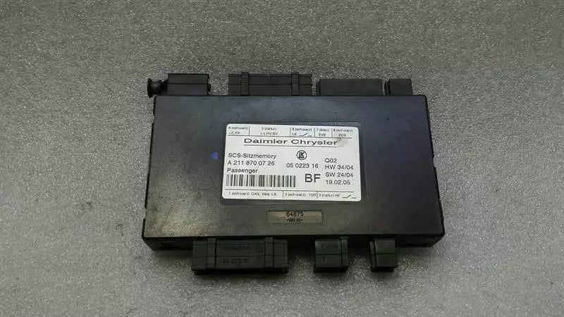 Mercedes CLS W219 W211 passenger seat module A2118700726 seat memory module