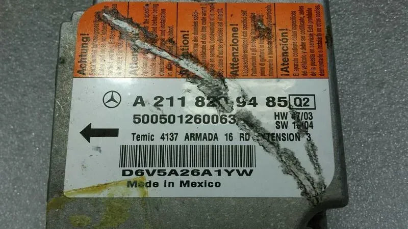 Mercedes CLS W219 Safety Module ECU A2118209485 Air Control Unit SRS