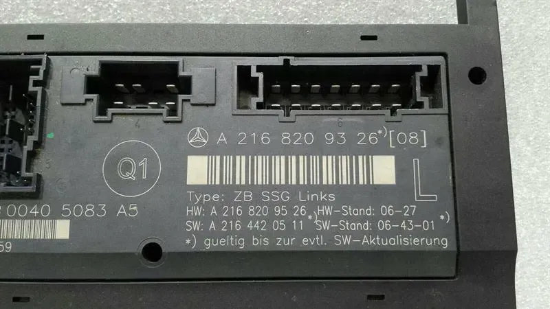 Mercedes CL W216 Left Seat Module A2168209326 Control Unit