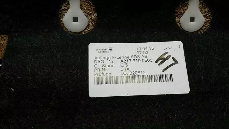 Mercedes CL W217 Front Left Seat Backrest A2179102700 Seat Vone Left Sold