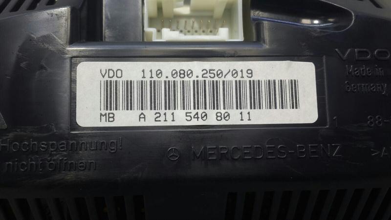 Mercedes E55 W211 Speedometer A2115408011 Instrument Cluster AMG MPH M113.