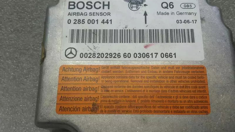 Mercedes E Class W211 Safety Module ECU A0028202926 Air Control Unit SRS