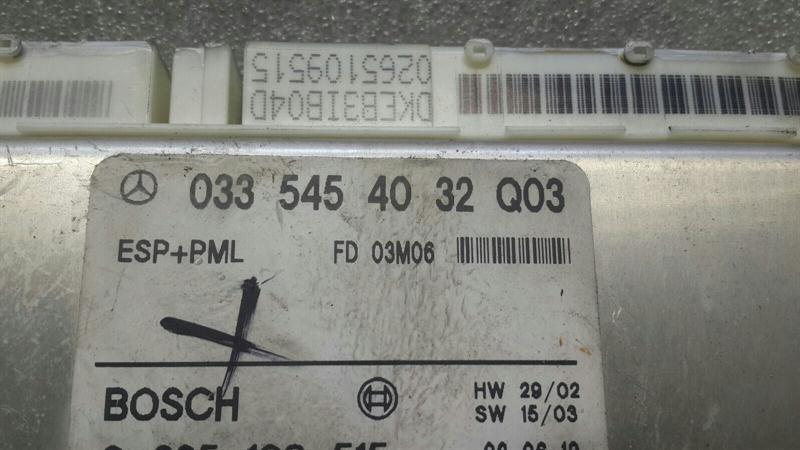 Mercedes E Class W211 Electronic Module A0335454032 Control Unit ESP PML